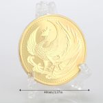 1 Piece 1 Phoenix Memorial Bronze Coin for Friends and Family - Imagen 2