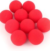 10 Soft Red Sponge Balls, Magic Fence Sponge Balls Combo, Accessories Balls for Magic Street Classic Comedy Tricks