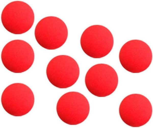 10pcs 4.5cm/1.7inch Super Soft Red Sponge Balls Magic Tricks Magic Accessories for Wizards Close to Street Magicians Magic Illusions Trick Props