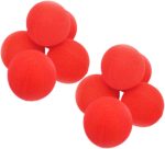 10piezas Bola De Esponja Mágica Roja Bolas De Esponja Suaves De Accesorios Clásicos para Trucos Interactivos Fiestas Suministros para Magos