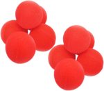 10piezas Bolas De Esponja Rojas para Trucos Clásicos Callejeros Accesorios De Actuación Suministros De Mago Juguete De Truco para Shows De