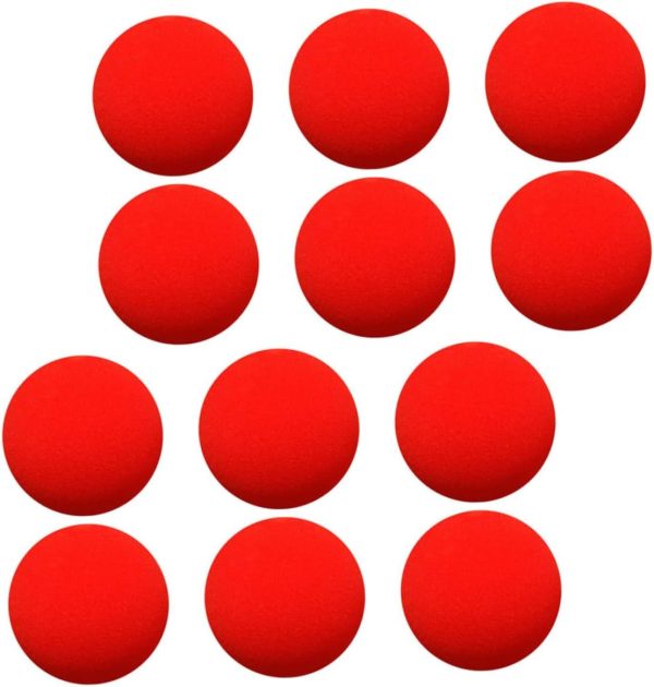 12 Pieces Magic Sponge Ball Round Shape Sponge Ball Interactive Trick Accessories Party Sponge Balls DIY Trick Accessories Toy Trick Red