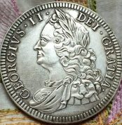 1746 Moneda británica, Cobre Puro y decoración de Moneda Conmemorativa de dólar de Plata Antigua bañada en Plata