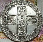 1746 Moneda británica, Cobre Puro y decoración de Moneda Conmemorativa de dólar de Plata Antigua bañada en Plata - Imagen 2