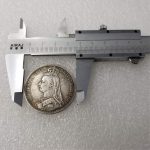 Ancient British Welsh Crown Coin 1887 Uncirculated Ancient British Coin Old Lucky Memorial Coin Discover History of Coins - Imagen 3
