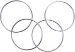 Enjoyer Set of 4 metal rings, magic tricks, illusions, magnetic link ring, magic tricks, wizard accessories, diameter 30 cm - Imagen 3
