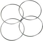 Enjoyer Set of 4 metal rings, magic tricks, illusions, magnetic link ring, magic tricks, wizard accessories, diameter 30 cm - Imagen 4