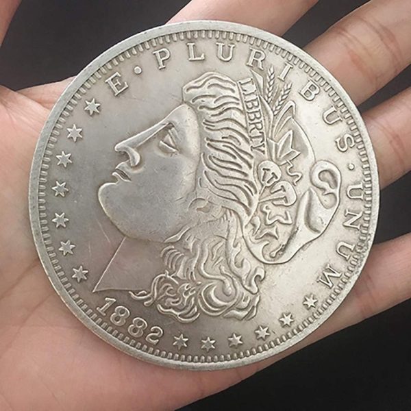 Enjoyer Copper Jumbo Morgan Dollar (7cm) Coins Magic Tricks Close Magic Stage Illusion Coins Trick Wizard Accessories