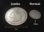 Enjoyer Copper Jumbo Morgan Dollar (7cm) Coins Magic Tricks Close Magic Stage Illusion Coins Trick Wizard Accessories - Imagen 3