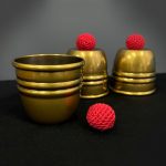 Super Cups and Balls (Brass/Aged) Magic Tricks Chop Cup Ball Appearing Disappearing Magic Close-up Illusions Tricks Mentalism Accessories - Imagen 3