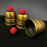 Super Cups and Balls (Brass/Aged) Magic Tricks Chop Cup Ball Appearing Disappearing Magic Close-up Illusions Tricks Mentalism Accessories - Imagen 4
