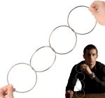 Gomice Magic Rings, Set Rings Union 4 Pieces Accessories for Magicians – Professional Educational Stage Magic, Creative Link Ring, Magic Tricks