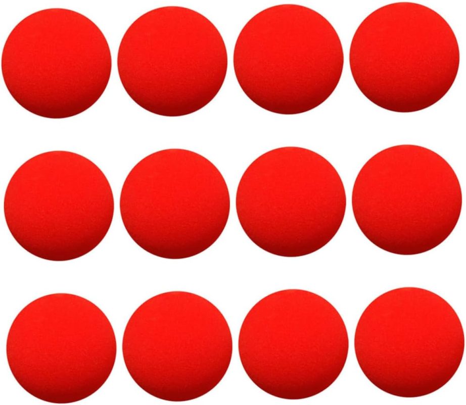 12pcs Red Sponge Balls for Magic Tricks Illusionism Accessories Balls for Kids