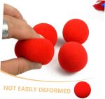 12pcs Red Sponge Balls for Magic Tricks Illusionism Accessories Balls for Kids - Imagen 6
