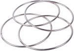 niceeshop (TM) Mystery Close Through Magic Four Rings Kit Connected with Instructions (Silver, Set of 4) - Imagen 3