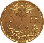 7 Dates Different Gold Plated Pure Copper Swiss Coins 1911-1922 Antique Silver Dollar Coin Gift-1916 - Imagen 5