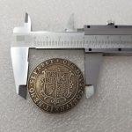 Antique Silver Plated Silver Coin and Antique Handcrafted Copper, Silver Dollar Coin #652 - Imagen 3