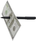 Trucos de magia - Pen a través del truco ' de dinero, el Magician's Close Up engañó el lápiz a través de un truco para truco de dólares Penetración Moneda Maquillaje mágico - Imagen 8