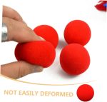 12 Pieces Magic Sponge Ball Round Shape Sponge Ball Interactive Trick Accessories Party Sponge Balls DIY Trick Accessories Toy Trick Red - Imagen 4