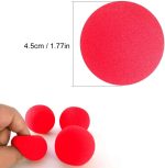 Soft Sponge Balls, Foam Ball Accessories Lightweight Sponge Balls 10 Pieces Red Sponge Balls for Tricks Accessories Classic Comedy Street Close Up - Imagen 4