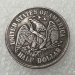 1859 Monedas de réplica de media dólar talladas a mano de los Estados Unidos, monedas antiguas estadounidenses, moneda conmemorativa de EE. UU., monedas divertidas y divertidas de níquel - Imagen 3