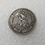 1859 Monedas de réplica de media dólar talladas a mano de los Estados Unidos, monedas antiguas estadounidenses, moneda conmemorativa de EE. UU., monedas divertidas y divertidas de níquel - Imagen 4