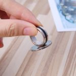 Rare Earth Classic Lady Ring Strong Magnetic Rings PK Magic Tricks Pro Magic Accessories Rings Sliver A - Imagen 7