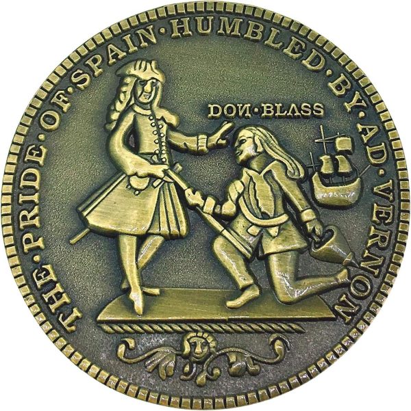 Gemelolandia | 1741 Original Replica Lezo Blas Coin | Unique Collectible Coins For Exclusive and Original Gifts or For Collectors | Hobbies, Entertainment For All Ages, Brass, without gem