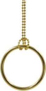 MOMOMAGE 1 Ring and Chain (Large Ring) Magic Tricks Metal Knot Ring on Chain Magic Accessory Street Magic Illusion (Silver) - Imagen 3