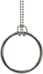 MOMOMAGE 1 Ring and Chain (Large Ring) Magic Tricks Metal Knot Ring on Chain Magic Accessory Street Magic Illusion (Silver) - Imagen 4