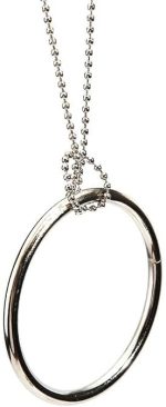MOMOMAGE 1 Ring and Chain (Large Ring) Magic Tricks Metal Knot Ring on Chain Magic Accessory Street Magic Illusion (Silver) - Imagen 5