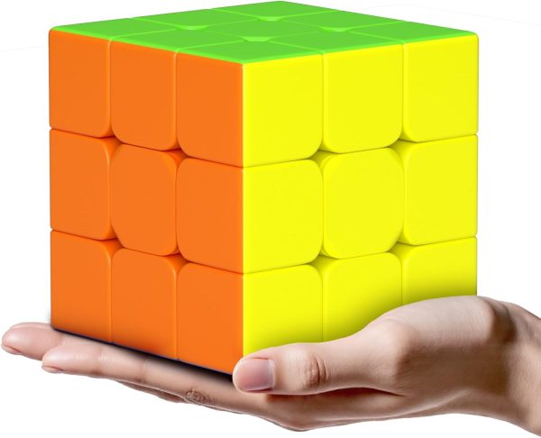 ROXENDA 3x3x3 (9cm) Giant Magic Cube - High Performance Cube Without Stickers, Educational Toy Children and Adults