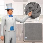 MR.SIGA Microfiber Cleaning Cloth, Multipurpose Microfiber Towels, Streak Free Cleaning Cloths, Pack of 12, Grey, Size 32 x 32 cm - Imagen 3