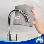 MR.SIGA Microfiber Cleaning Cloth, Multipurpose Microfiber Towels, Streak Free Cleaning Cloths, Pack of 12, Grey, Size 32 x 32 cm - Imagen 4