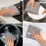 MR.SIGA Microfiber Cleaning Cloth, Multipurpose Microfiber Towels, Streak Free Cleaning Cloths, Pack of 12, Grey, Size 32 x 32 cm - Imagen 7