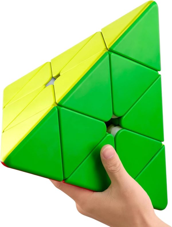 ROXENDA Magic Cube Giant Pyramid Puzzle 27.5 cm, Giant Speed Cube for Parties, Family Games and Leisure, Fun Puzzle Toy