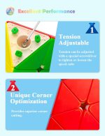 ROXENDA Magic Cube Giant Pyramid Puzzle 27.5 cm, Giant Speed Cube for Parties, Family Games and Leisure, Fun Puzzle Toy - Imagen 4