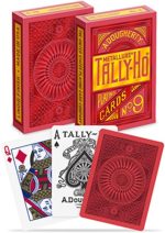 Murphy's Magic Supplies, Inc. Tally-Ho Red (Circle) MetalLuxe Playing Cards by US Playing Cards, Gold, Red, (72086) - Imagen 3