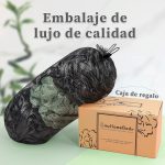 myHomeBody Large 70g Loofah Sponge, Body Scrub, Bath Sponge, Exfoliating Sponge - Shower Bean Bag with Activated Charcoal -2 Graphite Gray + 1 Sage Green, 3 Pack - Imagen 6