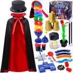 Heyzeibo Magic Game, Magic Tricks with Instructions for Every Trick for Kids Ages 6 7 8 9 10 11 12 Years Old Boys Girls Wizard Costume