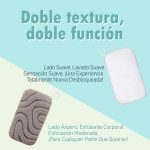 myHomeBody Double Texture Shower Exfoliating Sponge for Men and Women - Body Loofah - 2 Pack - Imagen 3