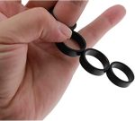 ZQION PK Magic Strong Black Magnetic Ring for Magic Tricks Finger Decoration Wizard Ring Illusion Trick Accessories (21mm) (18mm, Black) - Imagen 3