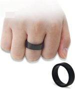 ZQION PK Magic Strong Black Magnetic Ring for Magic Tricks Finger Decoration Wizard Ring Illusion Trick Accessories (21mm) (21mm, Black) - Imagen 3