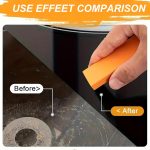 Stainless Steel Scratch Eraser Kit, 3 Magic Rust Remover Erasers for Cleaning and Removing Water Stains and Rust on Kitchen Appliances and Utensils - Imagen 4