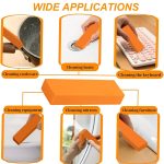 Stainless Steel Scratch Eraser Kit, 3 Magic Rust Remover Erasers for Cleaning and Removing Water Stains and Rust on Kitchen Appliances and Utensils - Imagen 5
