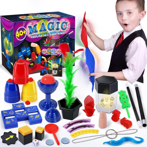 Heyzeibo Magic Game - 40+ Magic Tricks for Kids, Kids Magic Game with Step-by-Step Instruction Manual, Ideal Gift for Kids, Girls, Toddlers, Beginners