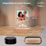 Personalised Spotify Lamp with Photo – With Base or Frame – Design with Song Code – Original Gift for Couples or Friends - Imagen 5