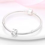 LNQOBU Clip/Stopper Charm for 925 Sterling Silver Bracelet – Star and Moon Charm with Cubic Zirconia Pavé – Blue Butterfly – Jewellery Gift for Women - Imagen 3