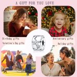 LNQOBU Clip/Stopper Charm for 925 Sterling Silver Bracelet – Star and Moon Charm with Cubic Zirconia Pavé – Blue Butterfly – Jewellery Gift for Women - Imagen 6