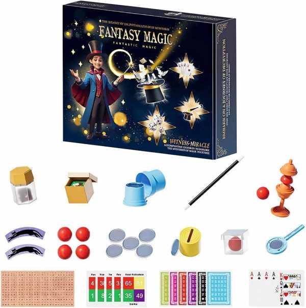 Magic Game - 90+ Magic Tricks for Kids, Kids Magic Game with Magic Wand and Instructions, Ideal Gift for Kids, Girls, Toddlers, Beginners